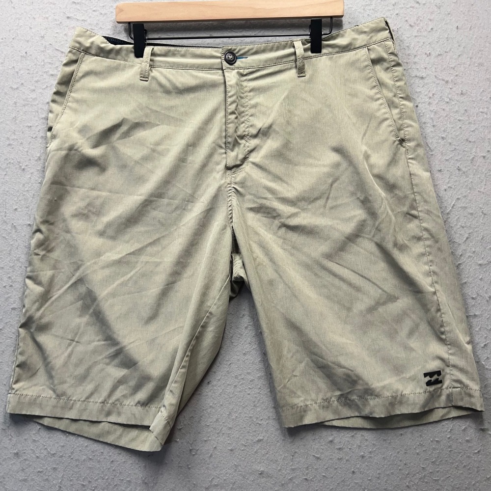 Billabong Submersibles‎ Crossfire Hybrid Shorts Mens 38 Khaki Tan 4-Way Stretch